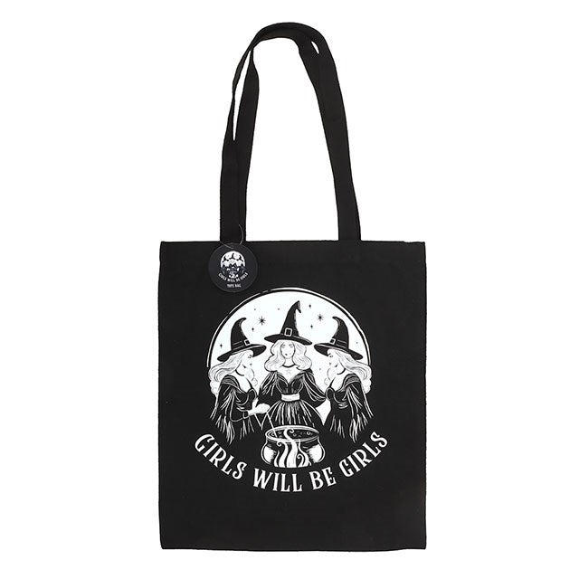 GIRLS WILL BE GIRLS WITCHY TOTE BAG