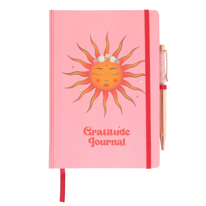 THE SUN GRATITUDE JOURNAL + ROSE QUARTZ PEN