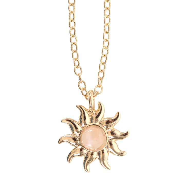 THE SUN ROSE QUARTZ NECKLACE CARD