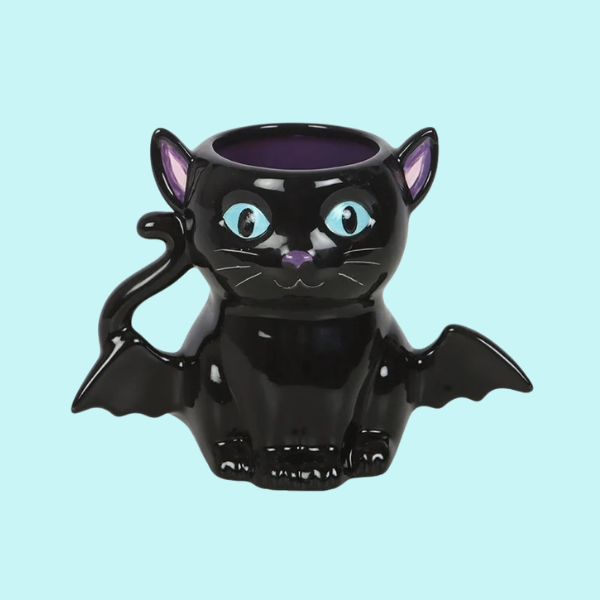 CUTE + CREEPY BAT CAT MUG