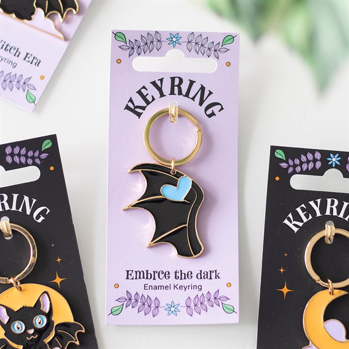 EMBRACE THE DARK BAT KEYRING