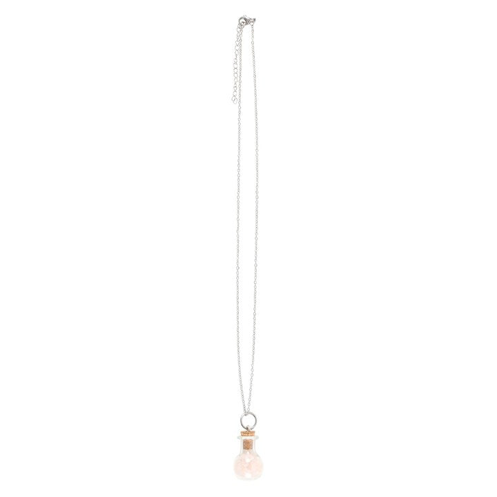 ROSE QUARTZ POTION BOTTLE NECKLACE