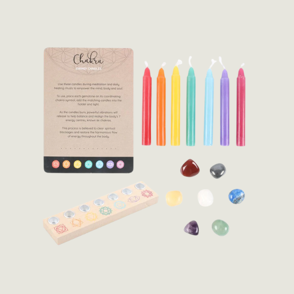 CHAKRA CANDLES + CRYSTALS GIFT SET