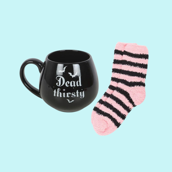 DEAD THIRSTY MUG + SOCKS GIFT SET