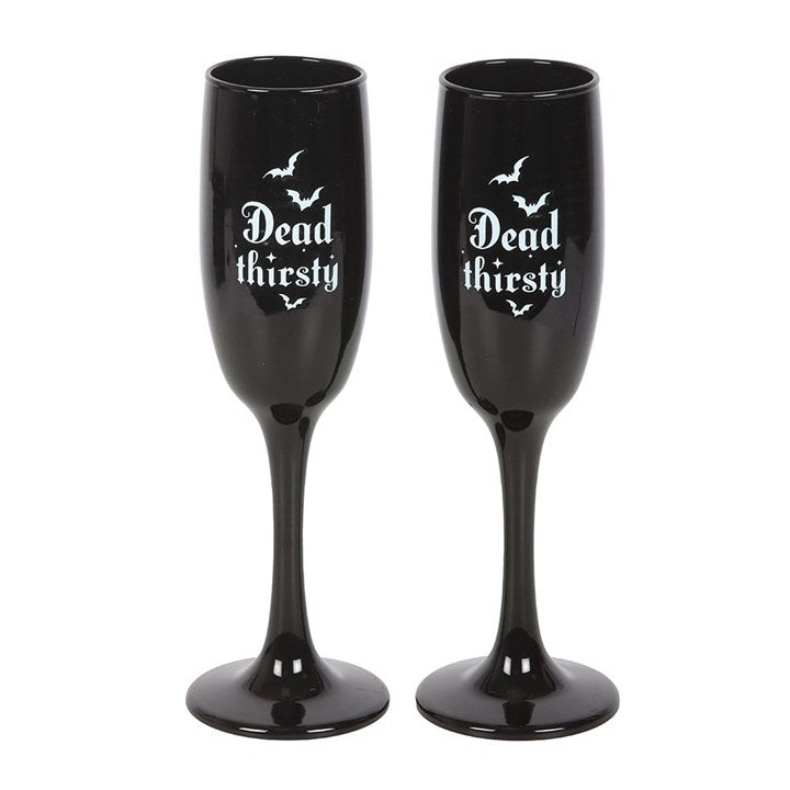 DEAD THIRSTY CHAMPAGNE FLUTES