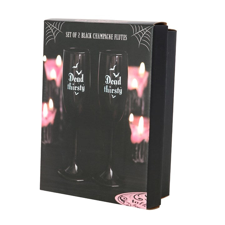 DEAD THIRSTY CHAMPAGNE FLUTES