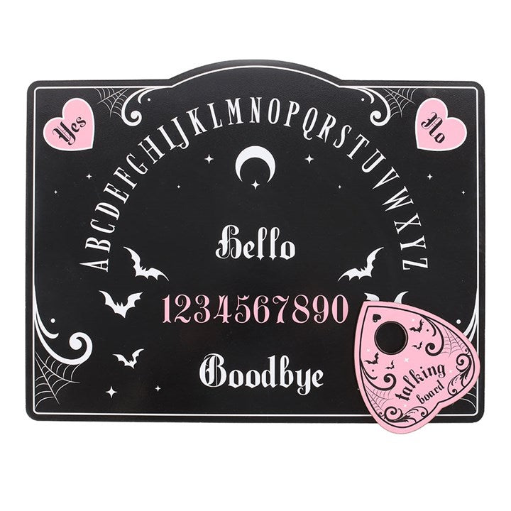 PINK + BLACK TALKING BOARD + PLANCHETTE