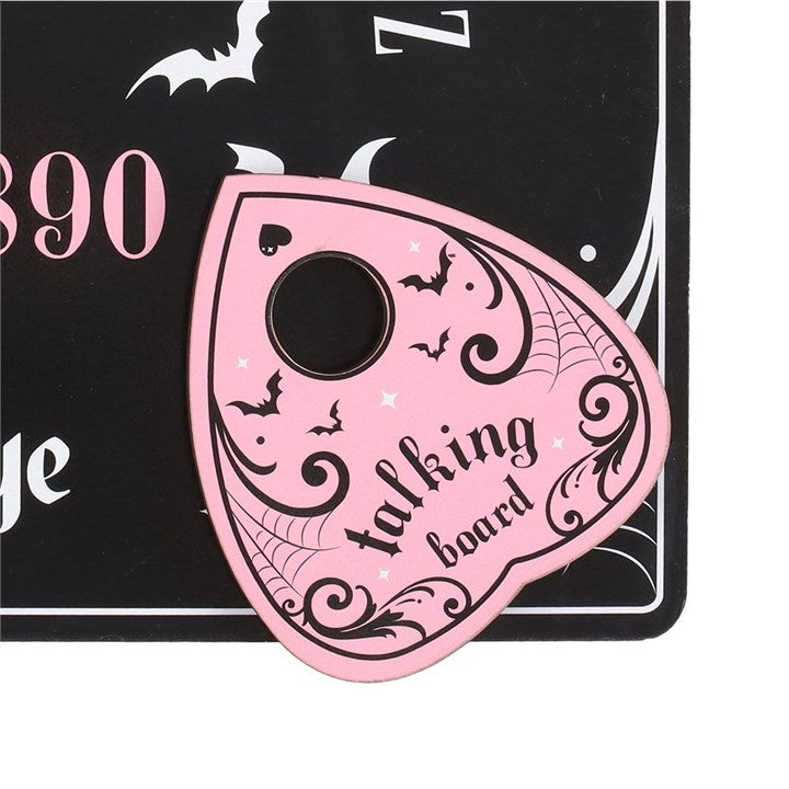 PINK + BLACK TALKING BOARD + PLANCHETTE