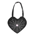 SPIDERWEB HEART SATIN TOTE BAG