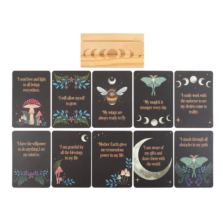 AFFIRMATION CARDS WITH WOODEN STAND
