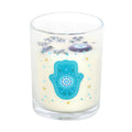 HAND OF HAMSA CRYSTAL CANDLE