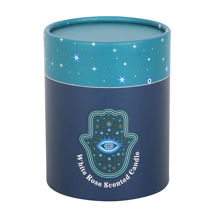 HAND OF HAMSA CRYSTAL CANDLE