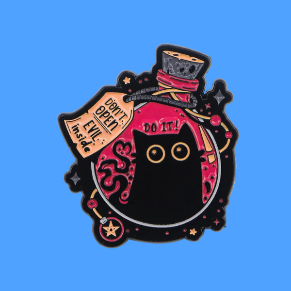 EVIL CAT POTION BOTTLE PIN