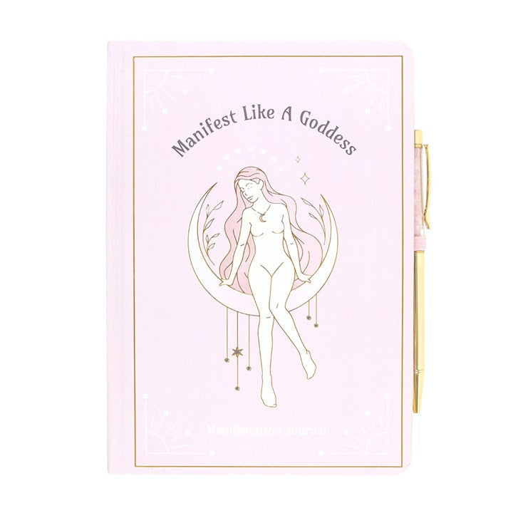 MANIFEST LIKE A GODDESS JOURNAL + ROSE QUARTZ PEN