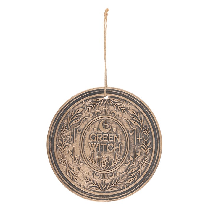 GREEN WITCH TERRACOTTA HANGING PLAQUE