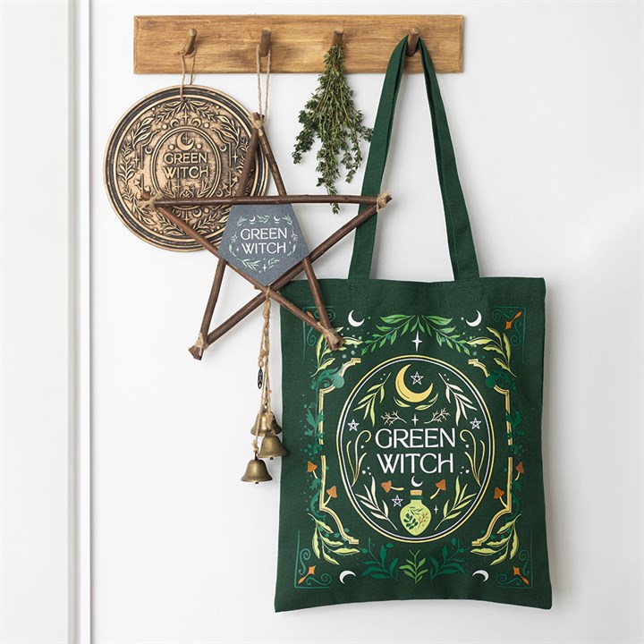 GREEN WITCH TERRACOTTA HANGING PLAQUE