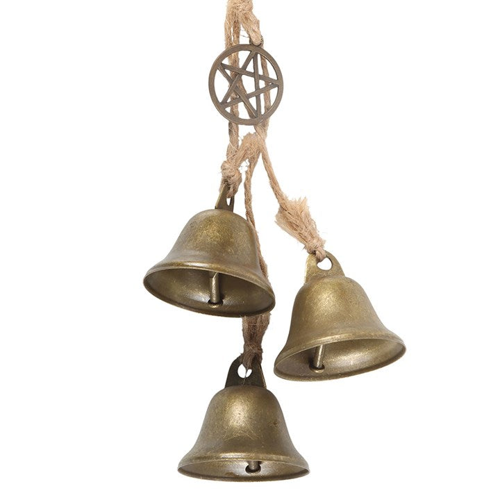 GREEN WITCH WILLOW PENTAGRAM WITCH BELLS