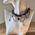 GOTHIC CROSS CHOKER NECKLACE