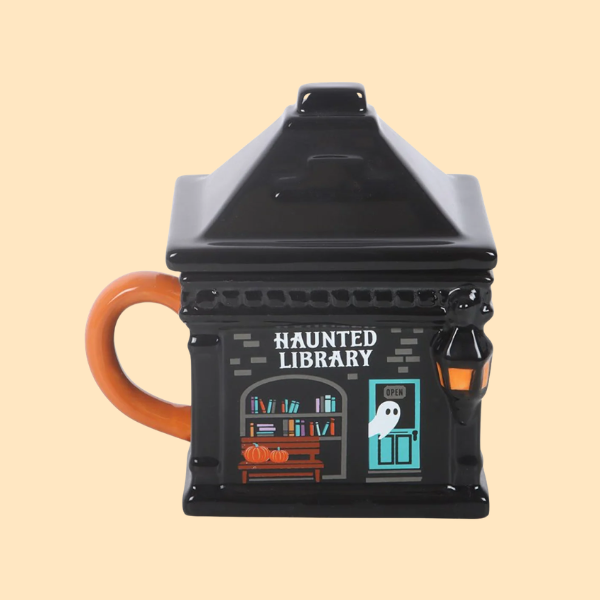 HAUNTED LIBRARY LIDDED MUG