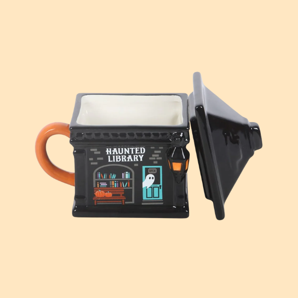 HAUNTED LIBRARY LIDDED MUG