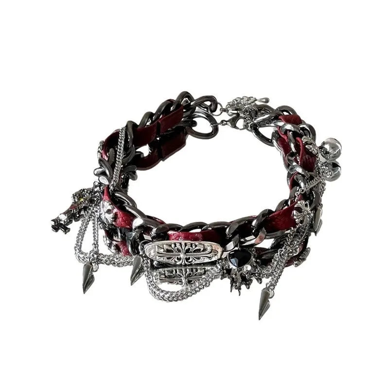 GOTHIC CROSS CHOKER NECKLACE