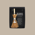 LUCKY MINI MAGICK BROOMSTICK WITH WITCH HAT CHARM