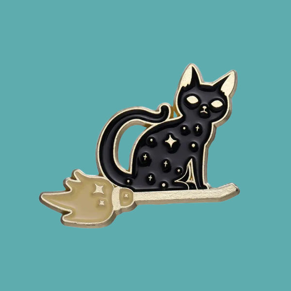 MAGIC CAT BROOM PIN