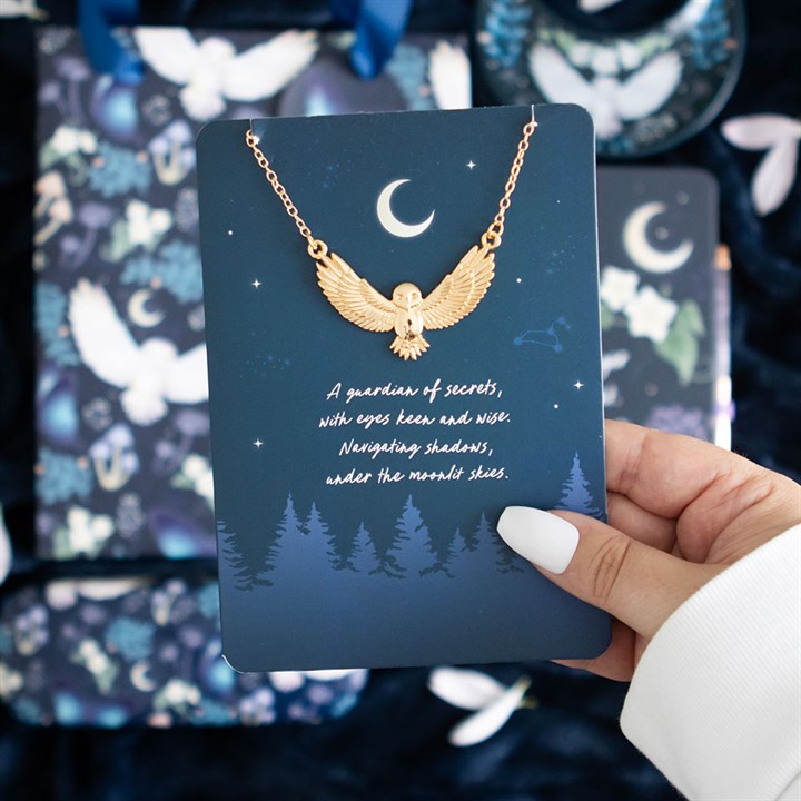 NIGHT OWL NECKLACE CARD