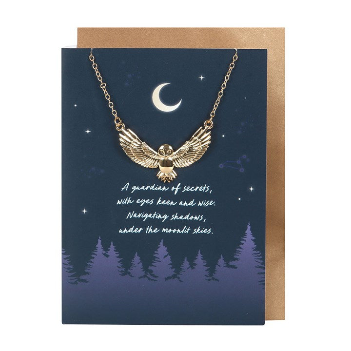 NIGHT OWL NECKLACE CARD