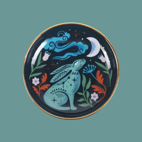 MIDNIGHT HARE TRINKET DISH
