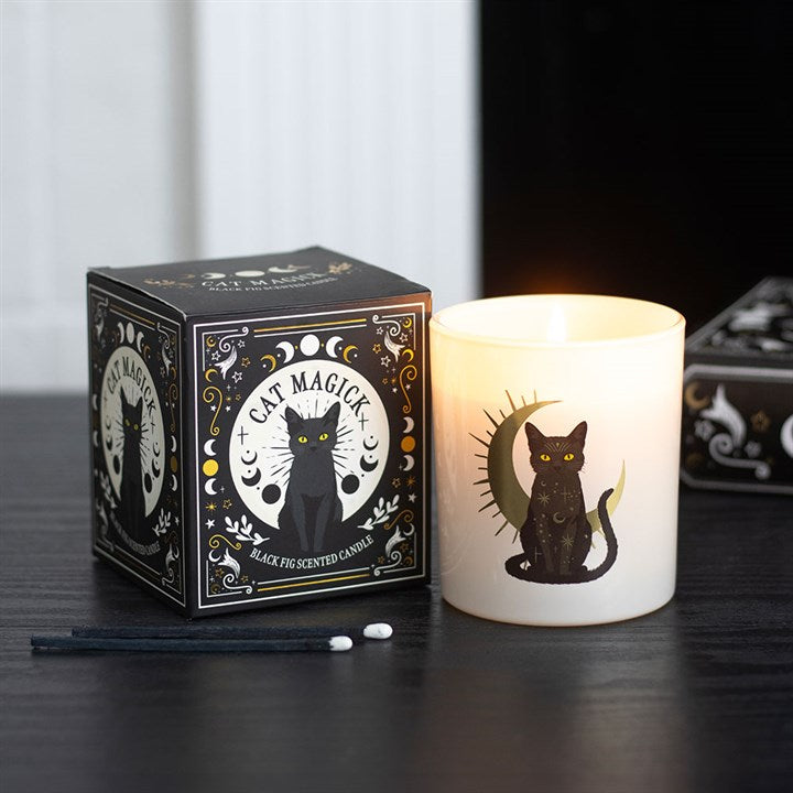 BLACK CAT MAGICK CANDLE