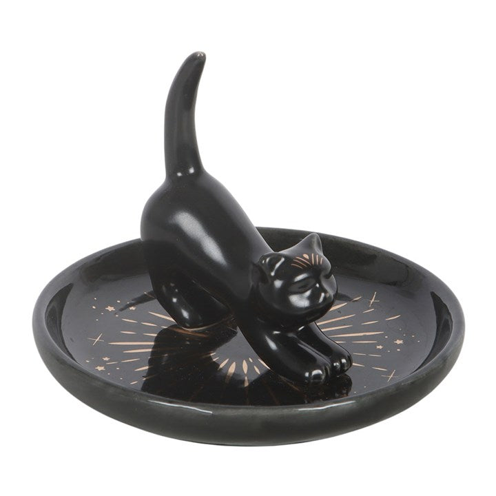 BLACK CAT TRINKET DISH