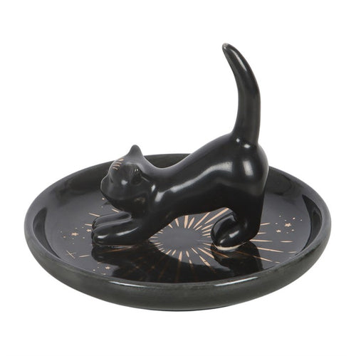 BLACK CAT TRINKET DISH