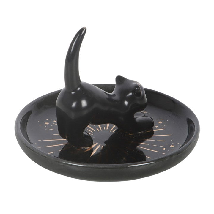 BLACK CAT TRINKET DISH