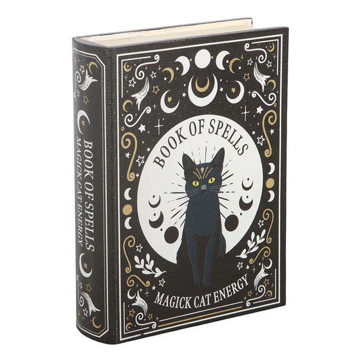 BLACK CAT MAGICK BOOK SHAPED STORAGE BOX