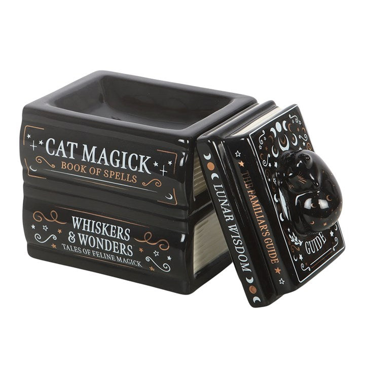 CAT MAGICK BOOK OF SPELLS OIL BURNER + WAX WARMER