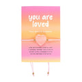 YOU ARE LOVED ROSE QUARTZ HEART BRACELET