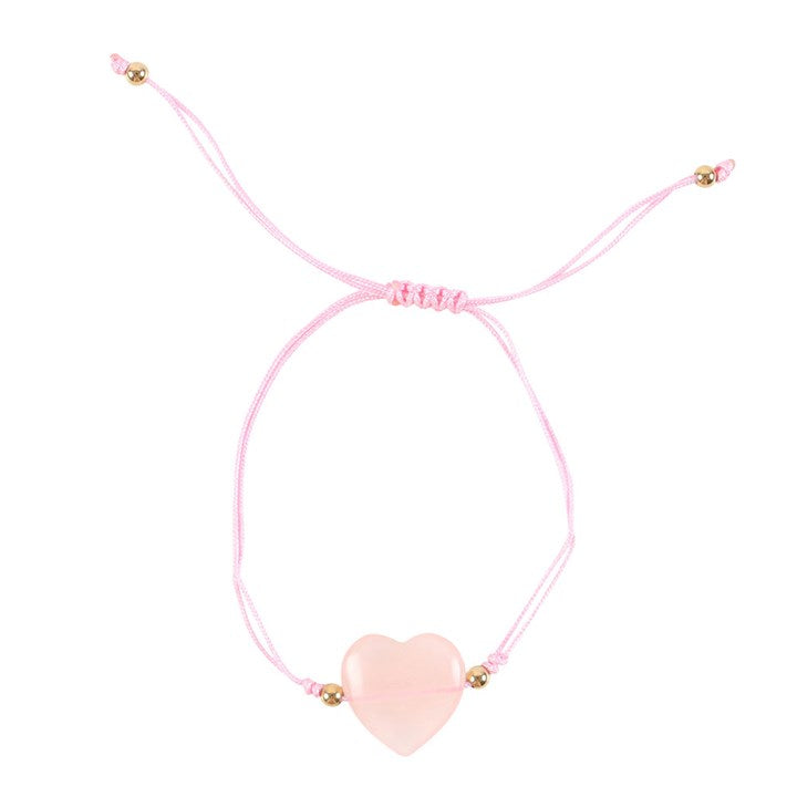 YOU ARE LOVED ROSE QUARTZ HEART BRACELET