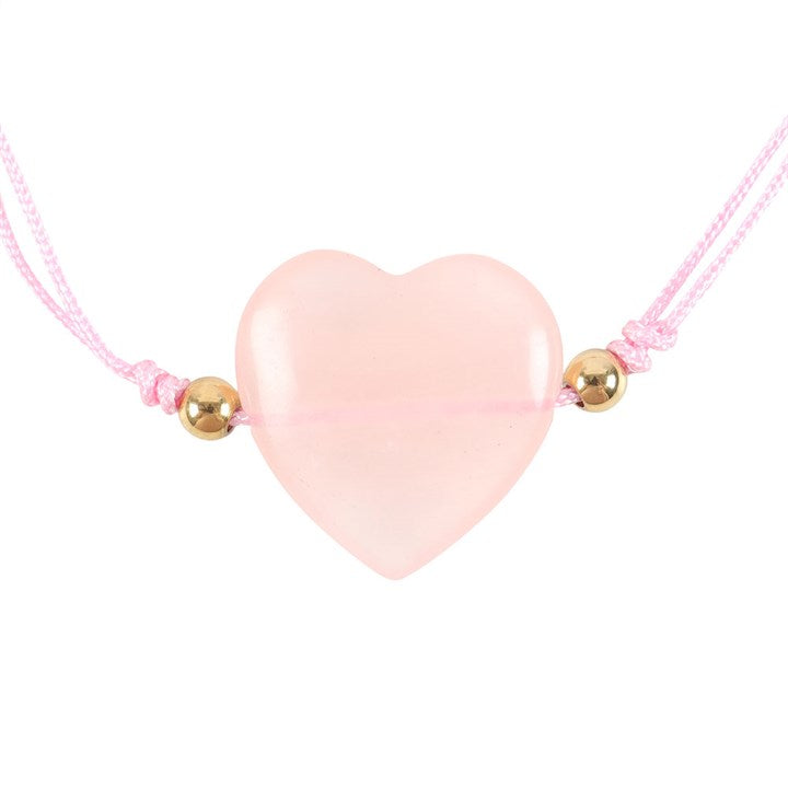 YOU ARE LOVED ROSE QUARTZ HEART BRACELET