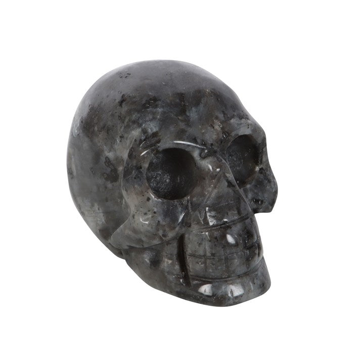 BLACK LABRADORITE CRYSTAL SKULL