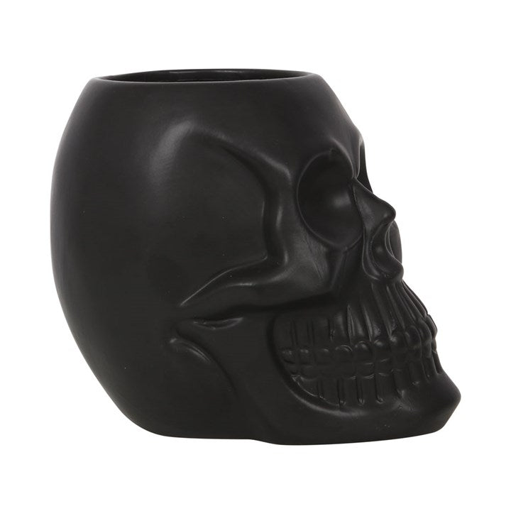 BLACK SKULL PLANT POT