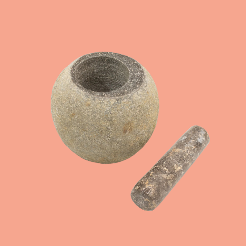 LARGE RIVERSTONE PESTLE + MORTAR