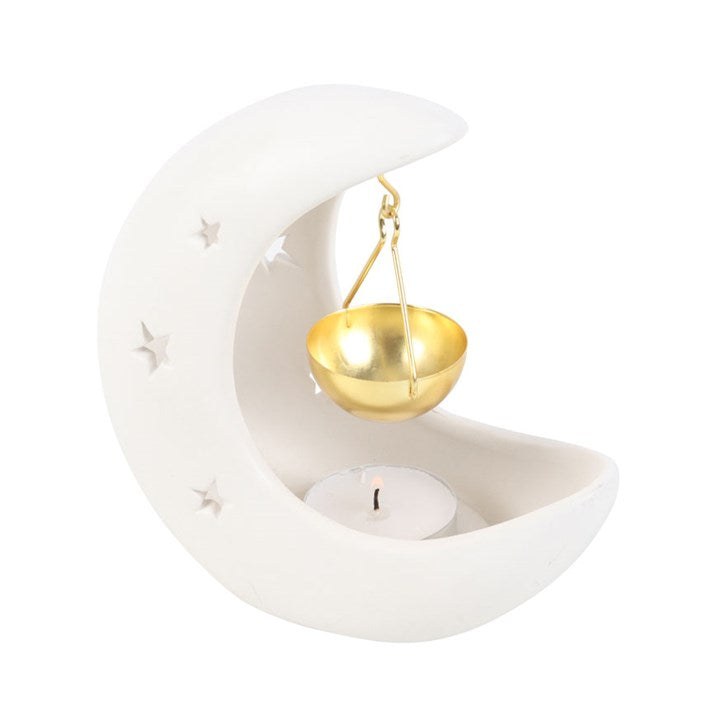 CELESTIAL CRESCENT MOON OIL BURNER