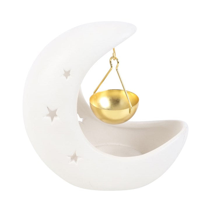 CELESTIAL CRESCENT MOON OIL BURNER