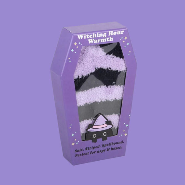 PASTEL STRIPED SOCKS IN COFFIN GIFT BOX