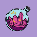 PINK CRYSTALS POTION BOTTLE PATCH