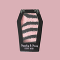 PINK + BLACK STRIPED SOCKS COFFIN GIFT BOX
