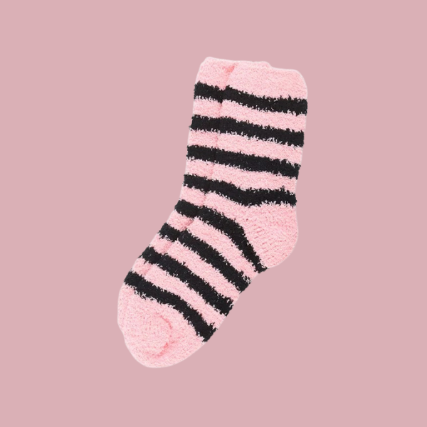 PINK + BLACK STRIPED SOCKS COFFIN GIFT BOX