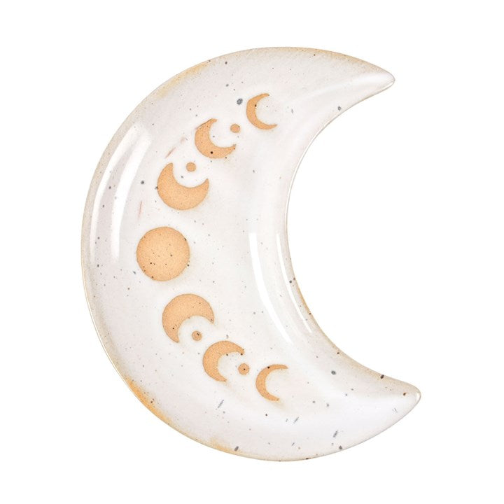 MOON PHASE CRESCENT CERAMIC TRINKET TRAY
