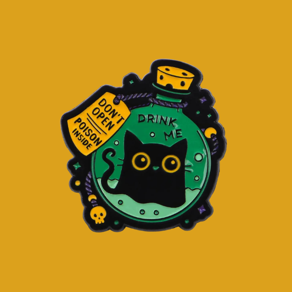 POISON CAT POTION BOTTLE PIN